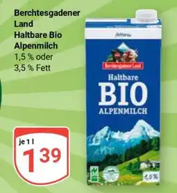 Globus Berchtesgadener Land Haltbare Bio Alpenmilch Angebot