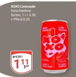 Globus XOXO Limonade Angebot
