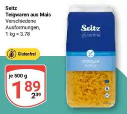 Globus Seitz Teigwaren aus Mais Angebot