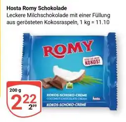 Globus Hosta Romy Schokolade Angebot