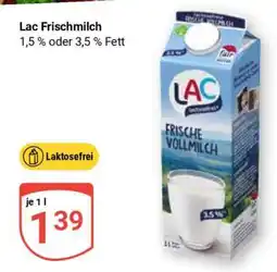 Globus Lac Frischmilch Angebot