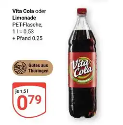 Globus VITA Cola oder Limonade Angebot