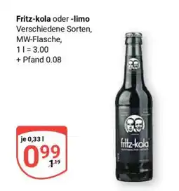 Globus Fritz-Kola oder Limo Angebot