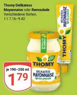 Globus Thomy Delikatess Mayonnaise oder Remoulade Angebot