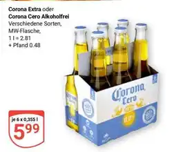 Globus Corona Extra oder Corona Cero Alkoholfrei Angebot