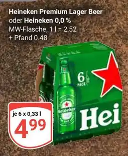 Globus Heineken Premium Lager Beer oder Heineken 0,0 % Angebot