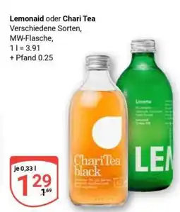 Globus Lemonaid oder Chari Tea Angebot