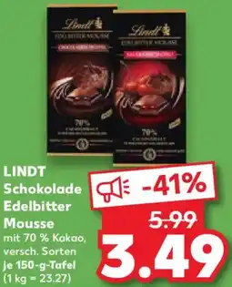 Kaufland LINDT Schokolade Edelbitter Mousse Angebot