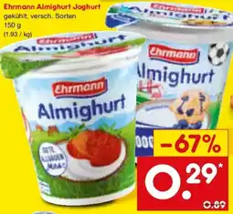 Netto Marken-Discount Ehrmann Almighurt Joghurt Angebot