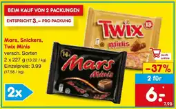Netto Marken-Discount Mars, Snickers, Twix Minis Angebot