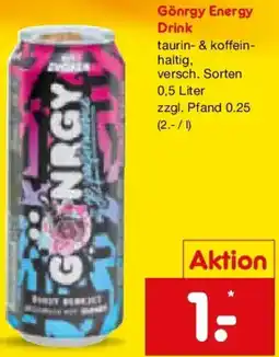 Netto Marken-Discount Gönrgy Energy Drink Angebot