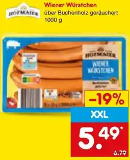Netto Marken-Discount Hofmaier Wiener Würstchen Angebot
