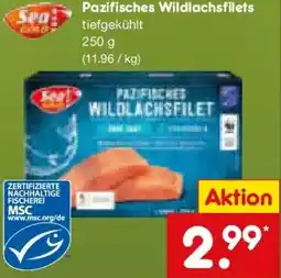 Netto Marken-Discount Sea Gold Pazifisches Wildlachsfilets Angebot