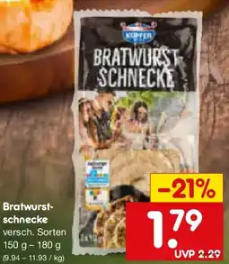 Netto Marken-Discount Bratwurstschnecke Angebot