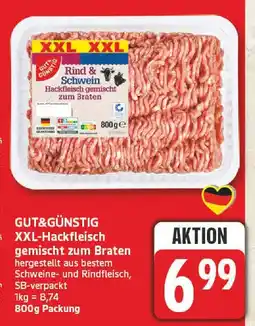 Edeka Gut&günstig xxl-hackfleisch gemischt zum braten Angebot