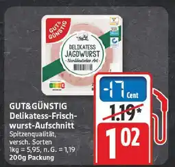 Edeka Gut&günstig delikatess-frischwurst-aufschnitt Angebot