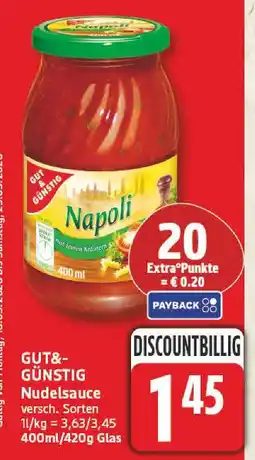 Edeka Gut & günstig nudelsauce Angebot