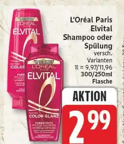 Edeka L'oréal paris elvital shampoo Angebot