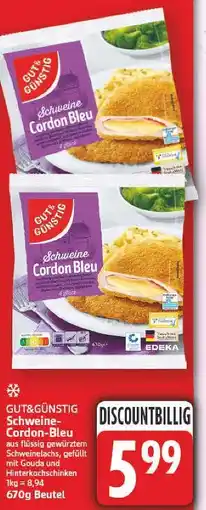 E-Center Gut&günstig schweine-cordon-bleu Angebot
