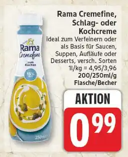 Edeka Rama cremfine schlag- oder kochcreme Angebot