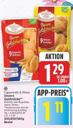 E-Center Coppenrath & wiese unsere goldstücke baguette-brötchen Angebot