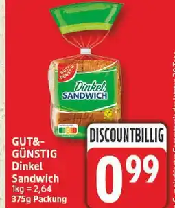 Edeka Gut & günstig dinkel sandwich Angebot