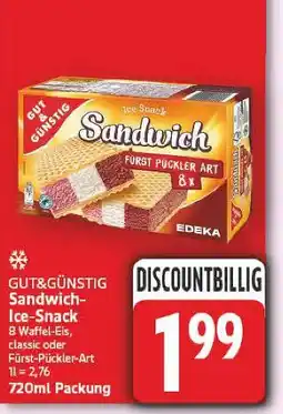 E-Center Gut&günstig sandwich ice-snack classic Angebot