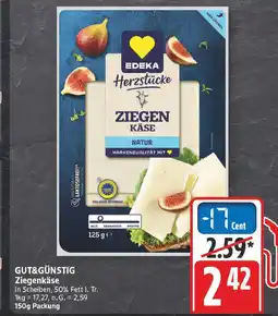 E-Center Edeka herzstücke ziegenkäse natur Angebot