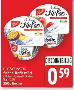 E-Center Gut & günstig sahne-kefir mild auf erdbeere Angebot