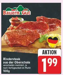 E-Center Bauern gut rindersteak aus der oberschale Angebot
