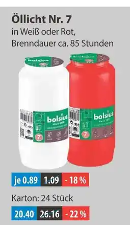 V Markt Bolsius öllicht nr. 7 weiß Angebot