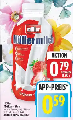 E-Center Müller müllermilch erdbeer Angebot