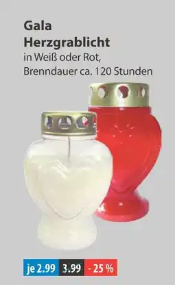 V Markt Gala herzgrablicht weiß Angebot