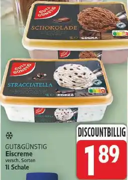 E-Center Gut&günstig schokolade eiscreme Angebot