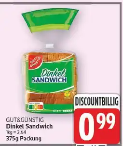 E-Center Gut&günstig dinkel sandwich Angebot