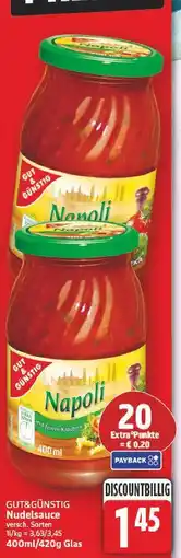 E-Center Gut & günstig napoli nudelsauce Angebot