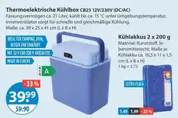V Markt Thermoelektrische kühlbox cb25 12v/230v (dc/ac) Angebot