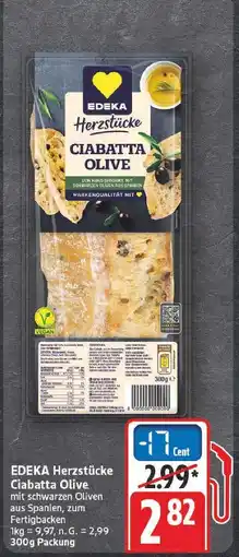 E-Center Edeka herzstücke ciabatta olive Angebot