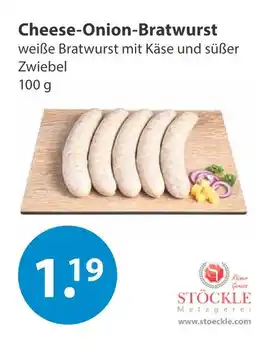 V Markt Stöckle metzgerei cheese-onion-bratwurst Angebot