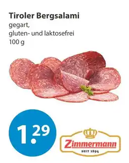 V Markt Zimmermann tiroler bergsalami Angebot