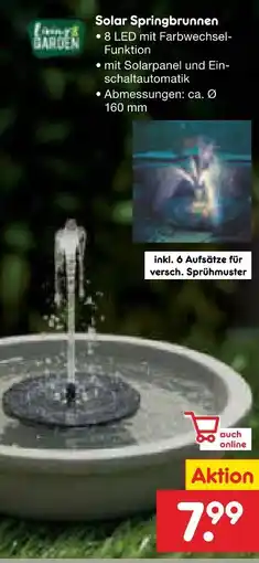 Netto Marken-Discount Solar springbrunnen Angebot