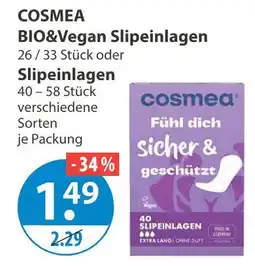 V Markt Cosmea bio&vegan slipeinlagen Angebot