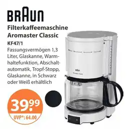 V Markt Braun filterkaffeemaschine aromaster classic Angebot