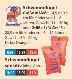 V Markt Bema schwimmflügel größe 0 Angebot