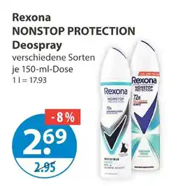 V Markt Rexona nonstop protection deospray invisible Angebot