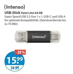 V Markt Intenso usb-stick twist line 64 gb Angebot