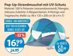 V Markt Pop-up-strandmuschel mit uv-schutz Angebot