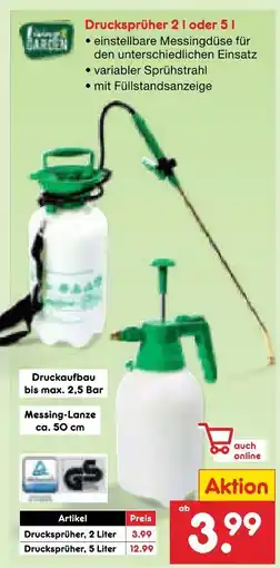 Netto Marken-Discount Drucksprüher 2 liter Angebot