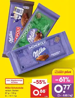 Netto Marken-Discount Milka monopoly alpenmilch Angebot