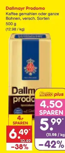 Netto Marken-Discount Dallmayr prodomo kaffee Angebot